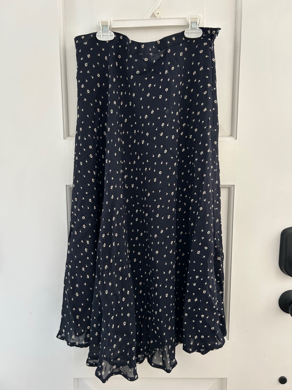 Black Floral Fall Midi Skirt Cottagecore Western